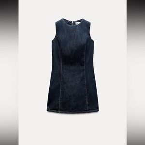 Zara TRF Fitted Denim Dress | Size XXL